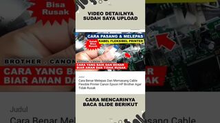 Cara Benar Melepas Dan Memasang Cable Flexible Printer