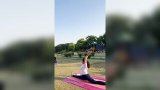 #yoga #fitness -Hanuman asana. #fitness_yog- flexible pelvis- Strong leg#fitness_yoga