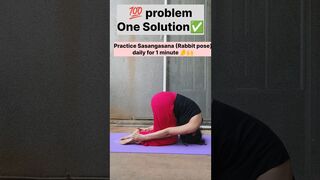Hair Problem?Skin Problem? practice this Asana daily for 1minute????#yoga#skin#hairloss#shorts#fitness