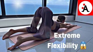 Deep hip stretching + relaxing yoga /Try On Haul | See-through Lingerie | #trending #viral #2023