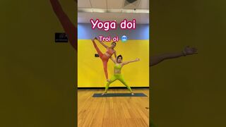 học viện siêu/Yoga doi nang cao/advance acro yoga pose#shorts #yogadoi #acroyoga#partneryoga #monu