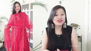 पैसे वसूल ???? MEESHO Karwachauth Kurta set with Duppata | Meesho TRYON | Meesho haul | sweet Panda