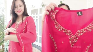 पैसे वसूल ???? MEESHO Karwachauth Kurta set with Duppata | Meesho TRYON | Meesho haul | sweet Panda