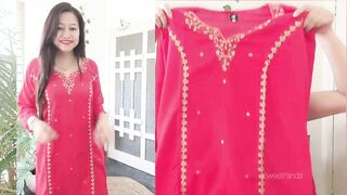 पैसे वसूल ???? MEESHO Karwachauth Kurta set with Duppata | Meesho TRYON | Meesho haul | sweet Panda