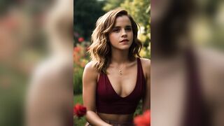 Curiosity meets sensuality: Emma Watson lingerie AI art #aiart #aigenerated #phtotography