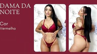 Conjunto Dama da Noite / Calcinha e sutiã / Pimenta Rosa Lingerie