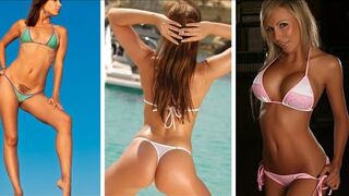 Crazy beauties in mini bikinis.#fashion