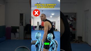 How to correct bad posture?Do this exercise! #posture #yogaposture #yoga #backpain