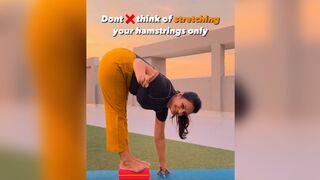 Don’t Think of Stretching Your Hamstrings only during forward bending