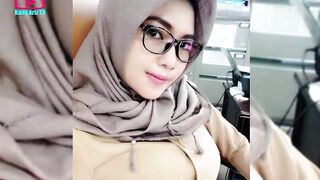 Live 264. fashion style tudung hijab, try on haul, hijabers cantik, satin dress kondangan