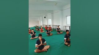 perfect meditation for peaceful ????????‍♂????‍♂viral short# Sanskar Academy yoga class.