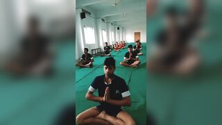 perfect meditation for peaceful ????????‍♂????‍♂viral short# Sanskar Academy yoga class.