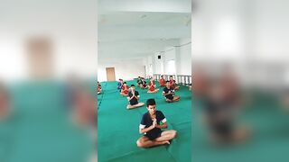 perfect meditation for peaceful ????????‍♂????‍♂viral short# Sanskar Academy yoga class.